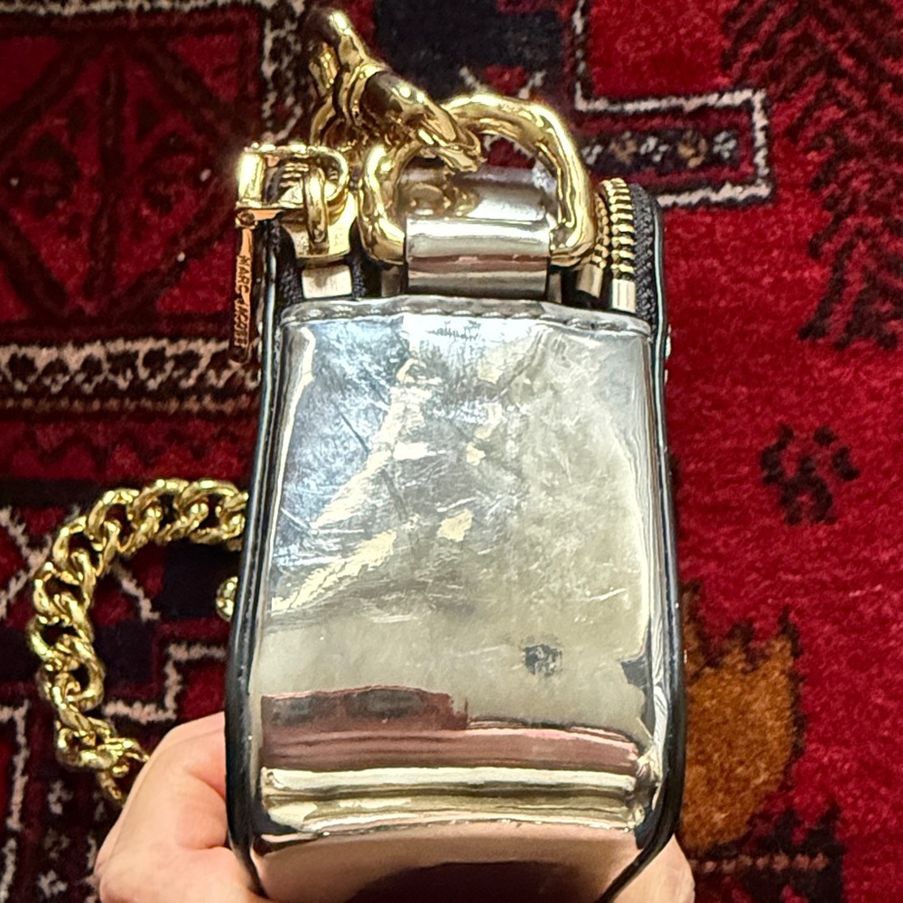 Marc Jacob's Gold and Silver Snapshot Bag - Picture 6 of 14